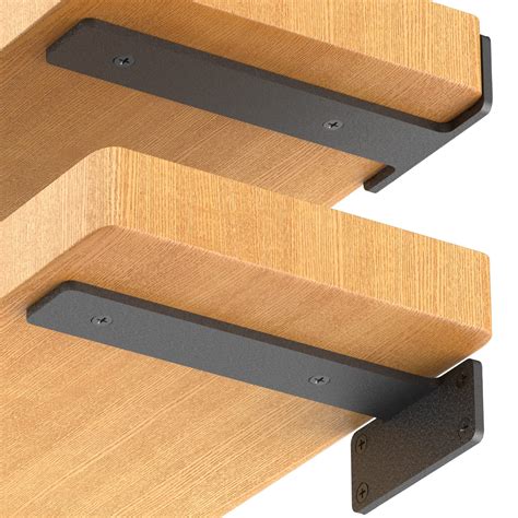 ideas for metal brackets floating shelf|solid wood floating shelf brackets.